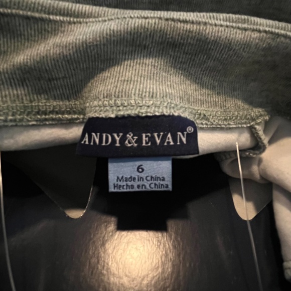 Andy & Evan 2- Piece Boys Set Pants and 1/4 zip Pullover Green Size 6 New w/Tags - Picture 8 of 10